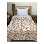 Evmila Çiçek Desenli Soft Baskılı Tek Kişilik 150x200 Cm Battaniye - Renkli Çok Renkli