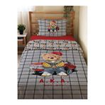 Evmila Çift Taraflı Teddy Araba Desenli Çarşafsız 2'li Takım Baskılı Tek Kişilik Nevresim Takımı 160x220 Cm Çok Renkli