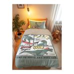 Evmila Kaykaycı Dinozor Desenli - Tek Kişilik 160x220 Cm Wellsoft Çift Taraflı Yorgan Ve Uyku Seti