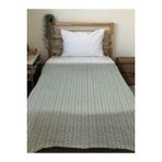 Evmila Modern Desenli Soft Baskılı Tek Kişilik 150x200 Cm Battaniye - Yeşil
