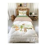 Evmila Sevimli Tilki ve Geyik Desenli Tek Kişilik 160x220 Cm Wellsoft Çift Taraflı Yorgan Ve Uyku Seti
