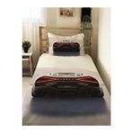 Evmila Spor Araba Desenli Genç Ve Çocuk Baskılı Tek Kişilik Pike Takımı 160x230 Renkli