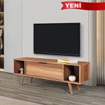 Evmo 3325 Mesir 130 Cm ( Ahşap Ayakli , Metal Kulplu ) Tv Ünitesi , Söğüt , Tv Sehpası , Salon