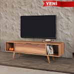 Evmo 3625 Mesir 160 Cm ( Ahşap Ayakli , Metal Kulplu ) Tv Ünitesi , Söğüt , Salon , Oturma Odası