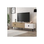 Evmo 3802 Neva Tv Ünitesi 180 Cm Kapaklı Yunus - Beyaz - Sepet Tv Sehpası