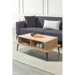 Evmo Home 2010 Şile Metal Ayaklı Orta Sehpa , Salon Sehpası Yunus - Safir