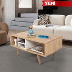 EVMO Home 2023 Sina Orta Sehpa Safir - Beyaz