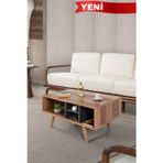 Evmo Home 2026 Sina Orta Sehpa ( AHŞAP AYAKLI ) , Söğüt - Antrasit , Salon , Orta Odası , Ofis