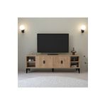 Evmo Home 3507 Deren Tv Ünitesi 150 Cm Raflı Kapaklı Sepet Tv Sehpası