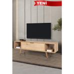 Evmo Home 3627 Mesir 160 Cm ( AHŞAP AYAKLI , METAL KULPLU ) TV Ünitesi , Safir , Tv Sehpası , Salon