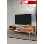 Evmo Home 3643 Venüs TV Ünitesi 160 Cm ( AHŞAP AYAKLI , METAL KULPLU ) , Söğüt , TV Sehpası , Salon