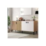 Evmo Home 4003 Neva Konsol 180 Cm Sepet - Beyaz Tv Ünitesi - Yemek Odası - Kahve Köşesi
