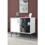 Evmo Home 4112 Şile Metal Ayaklı Metal Kulplu 100 Cm Konsol - Tv Ünitesi - Yemek Odası - Kahve Köşesi