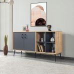 EVMO Home 4609 Şile 160 cm Konsol Antrasit-Safir - 160*44*83 - Safirmeşe - Antrasit