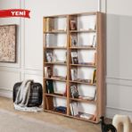 EVMO Home 8223 Evm Kitaplık , Kapaksız , 12 Bölmeli , 10 Raflı , Söğüt - Kahverengi