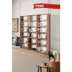 Evmo Home 8323 EVM Kitaplık , Kapaksız , 18 Bölmeli , 15 Raflı , Söğüt , Ofis , Çalışma Odası , Salon