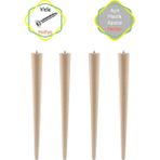 Evnalia 4 Adet Lüks 70 cm Ahşap Ham Masa Ayağı Çap: 4,2 cm Hobi Dıy (Vida ve Aparatlarıyla Birlikte)