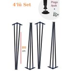 Evnalia 80 Cm Petek Üstü Raf & Dresuar Ayağı Metal Profil Boru Firkete Ayak Yüksek Bar Masası - Pingolu