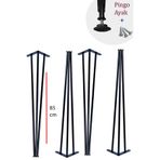 Evnalia 85 Cm Yüksek Petek Üstü Raf & Dresuar Ayağı Metal Profil Boru Firkete Ayak 4 Adet Pingolu