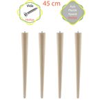 Evnalia Ahşap Ham Ayak 45 Cm 4'lü Set Kütük Masa Orta Sehpa Zigon Ayağı