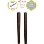 Evnalia Ham 4 Adet Lüks 65 cm Konik Ahşap Masa Ayağı Çap: 4,2 cm Hobi Dıy (Vida ve Aparatlarıyla Birlikte) - Ceviz - 2 Adet