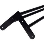 Evnalia Metal Boru Ayak Kütük Masa Dresuar Kaşıklık Kitaplık Orta Sehpa Zigon Ayağı 45 cm (4 Adet) - Siyah