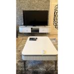 Evnesya Desing Orta Sehpa Beyaz + Gümüş