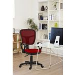 Evnovi Ergonomik Fileli Çalışma Koltuğu Bilgisayar Büro Koltuğu Kırmızı