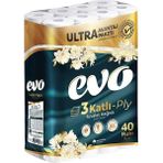 Evo 3 Katlı Tuvalet Kağıdı 40'lı - Beyaz