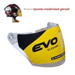 Evo 528 Çenesiz Yarım Kask Camı Şeffaf-2416 Sefaf Cam