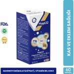 Evo Pharma Mag632 Magnezyum Malat ve Sitrat & Vitamin B6 & Vitamin D3K2 İçeren 60 Kapsül Takviye Edici Gıda