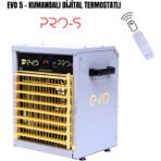 Evo5 Pros - 5 Kw Kumandalı ve Dijital Endüstriyel Elektrikli Fanlı Isıtıcı - 50 W