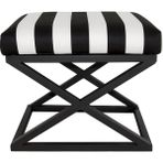 Evodeko 40x50 cm Siyah Çapraz Ayaklı Zebra Puf
