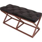 Evodeko Bakır Ayaklı Siyah Bench Puf