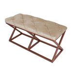 Evodeko Bakır Krem Bench Puf