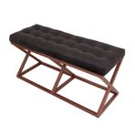 Evodeko Çektirme Siyah Bakır Bench Puf