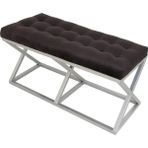 Evodeko Gri Siyah Bench Puf