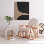 Evodeko Klea Ahşap Sallanan Koltuk 80 cm Minimalist Tasarım ve Fonksiyonel Kullanım