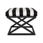 Evodeko Metal Ayaklı Zebra Puf