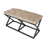 Evodeko Siyah Krem Bench Puf