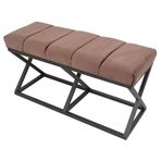Evodeko Yarmalı Siyah Kahve Bench Puf
