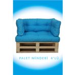 EVOKE Dış Ve Iç Mekan Palet Bahçe Balkon Havuz Başı Yer Minderi Koltuk Minderi Takımı -TURKUAZ 120 x 80
