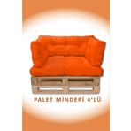 EVOKE Dış Ve Iç Mekan Palet Bahçe Balkon Havuz Başı Yer Minderi Koltuk Minderi Takımı -TURUNCU 120 x 80