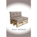 EVOKE Kış Bahçesi, Balkon Minderi, Oturma Ve Yer Minderi Iç Ve Dış Mekan Palet Minderi - Gri GRİ 120 x 80