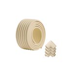 Evokids ( 2 Metre Çok Amaçlı Kenar + 4 Adet köşe ) Krem Çok Amaçlı Kauçuk Kenar Köşe Koruyucu