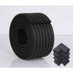Evokids ( 2 Metre Çok Amaçlı Kenar + 4 Adet Köşe ) Siyah Çok Amaçlı Kauçuk Kenar Koruyucu