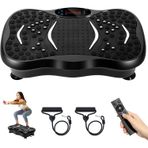 EVOLAND Titreşim Güç Plakaları, Bluetooth Hoparlörlü Titreşim Plakası Makinesi, 5 Program Modu, 2 Direnç Bandı, Titreşim Fitness Eğitmeni, Kilo Kaybı ve Vücut Tonlaması için 150 kg Maksimum Yük (B)