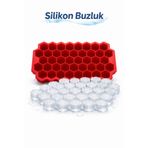 Evolis Kitchen 1 Adet Silikon Petek Buz Kalıbı( Kırmızı)