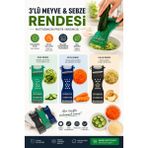 Evolis Kitchen 3 Adet 5 In 1 Çok Fonksiyonlu Sebze Meyve Soyucu Dilimleyici 5 In 1 Rende Sarımsak Ezici Rende - Lacivert - Siyah - Yeşil