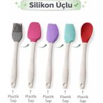 Evolis Kitchen 5 Adet Isıya Dayanıklı Yanmaz Yapışmaz Renkli Silikon Spatula Seti - 0,8 ml
